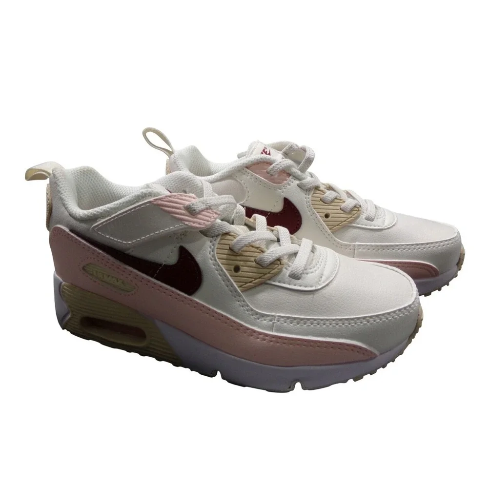 Nike Air‎ Max 90 Girls Phantom/Echo Pink/Sail/Dark Team Red Size 1.5
